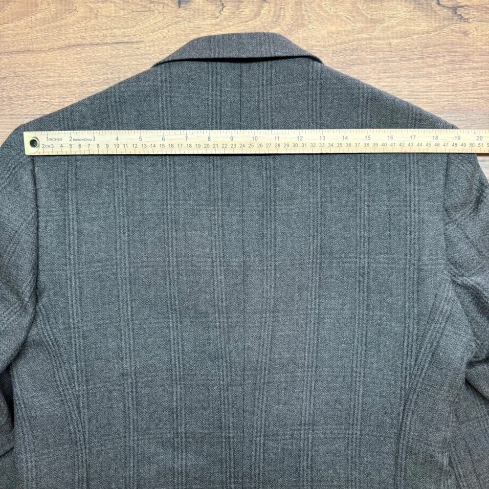 Jos A Bank Men 41R Blazer Jacket Wool Glen Plaid‎ Elbow Patch Academia Tailored